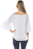 ESTRELLA BUBBLE SLEEVE TOP (White)- VT2267