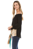ZELDA OFF SHOULDER TOP (BLACK)- VT2301
