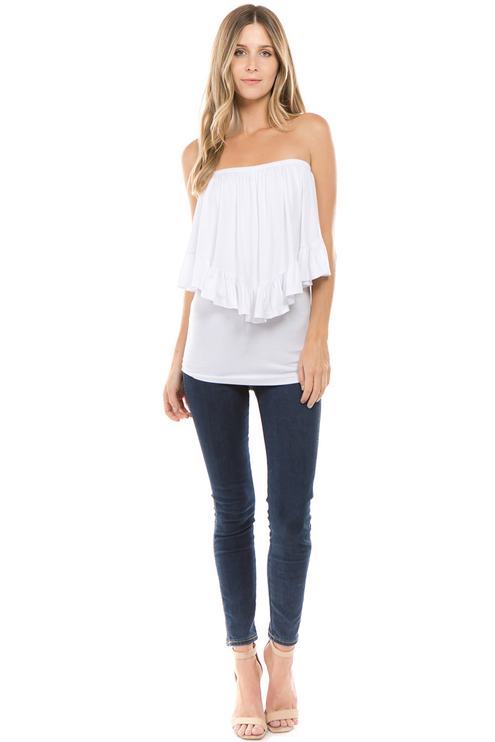 BEYONCE TUBE TOP (WHITE)- VT2408