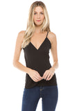 CALLIOPE WRAP CAMI (BLACK)- VT2430