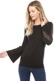 CALLIOPER LONG SLEEVE TOP (BLACK)-VT2432