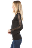 CALLIOPER LONG SLEEVE TOP (BLACK)-VT2432