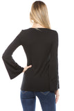 CALLIOPER LONG SLEEVE TOP (BLACK)-VT2432