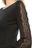 CALLIOPER LONG SLEEVE TOP (BLACK)-VT2432