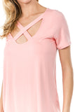 OTTILIE CROSS FRONT TOP (CORAL)- VT2469