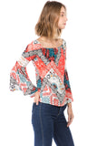 WENDY OFF SHOULDER TOP (MULTI)- VT2495