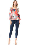 WENDY OFF SHOULDER TOP (MULTI)- VT2495