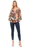 ANAIS OPEN SHOULDER TOP (MULTI)- VT2516
