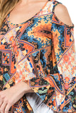 ANAIS OPEN SHOULDER TOP (MULTI)- VT2516