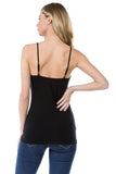 ELENA FRONT TIE CAMI (BLACK)- VT2520