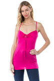 ELENA FRONT TIE CAMI (FUSCHIA)- VT2520