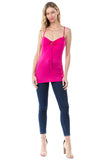 ELENA FRONT TIE CAMI (FUSCHIA)- VT2520