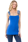 ELENA SHOULDER TIE CAMI (ROYAL BLUE)- VT2523