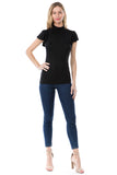 ELENA TURTLE NECK TOP (BLACK)- VT2524