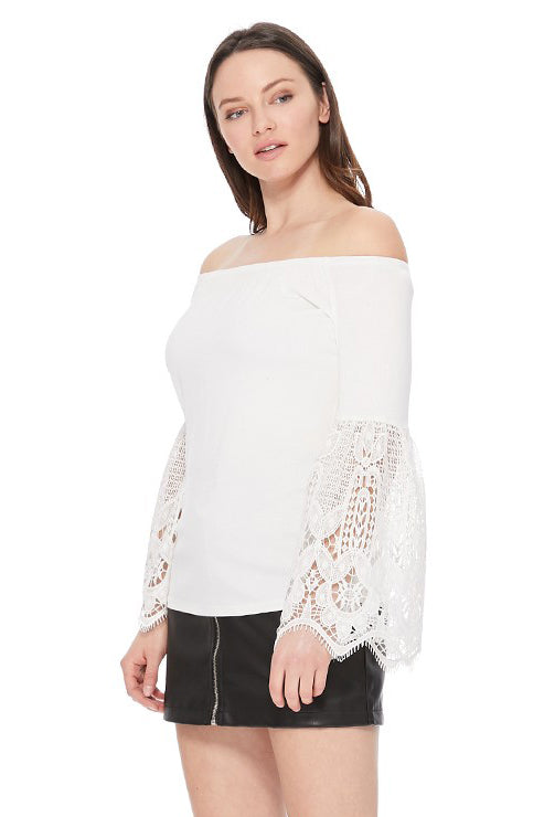FAYA OFF SHOULDER TOP (IVORY)- VT2538