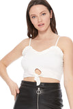 LACY TOP  (IVORY)-VT2546