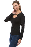 ROSALIE FRONT STRAP TOP (BLACK)-VT2591