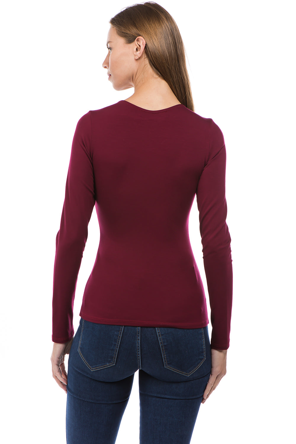 ROSALIE FRONT STRAP TOP (DARK WINE)-VT2591