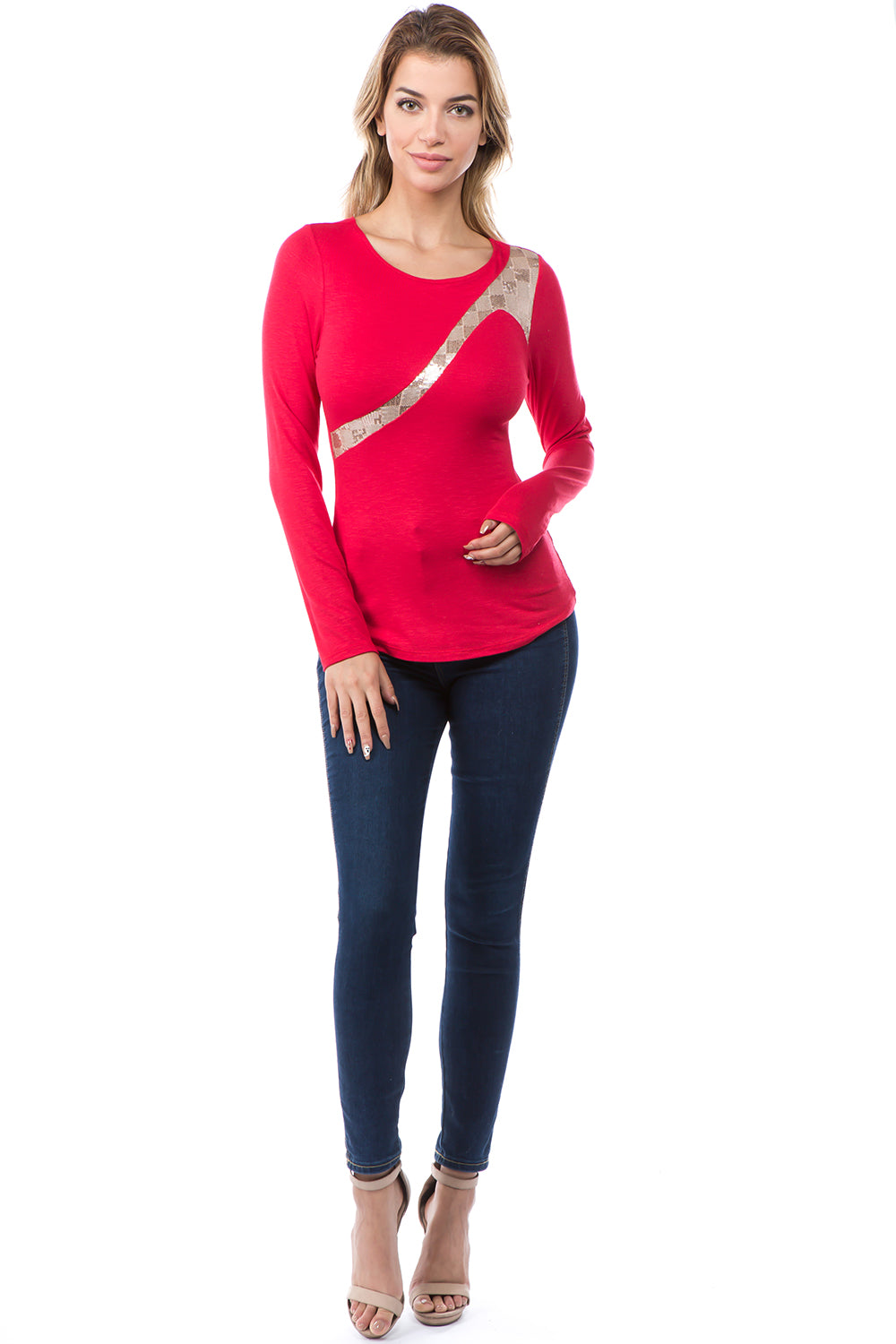 ARABELLA TOP (RED)-VT2638