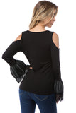 HANNAH OPEN SHOULDER TOP (BLACK)-VT2643