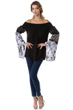 LENA OFF SHOULDER TOP (BLACK)- VT2649