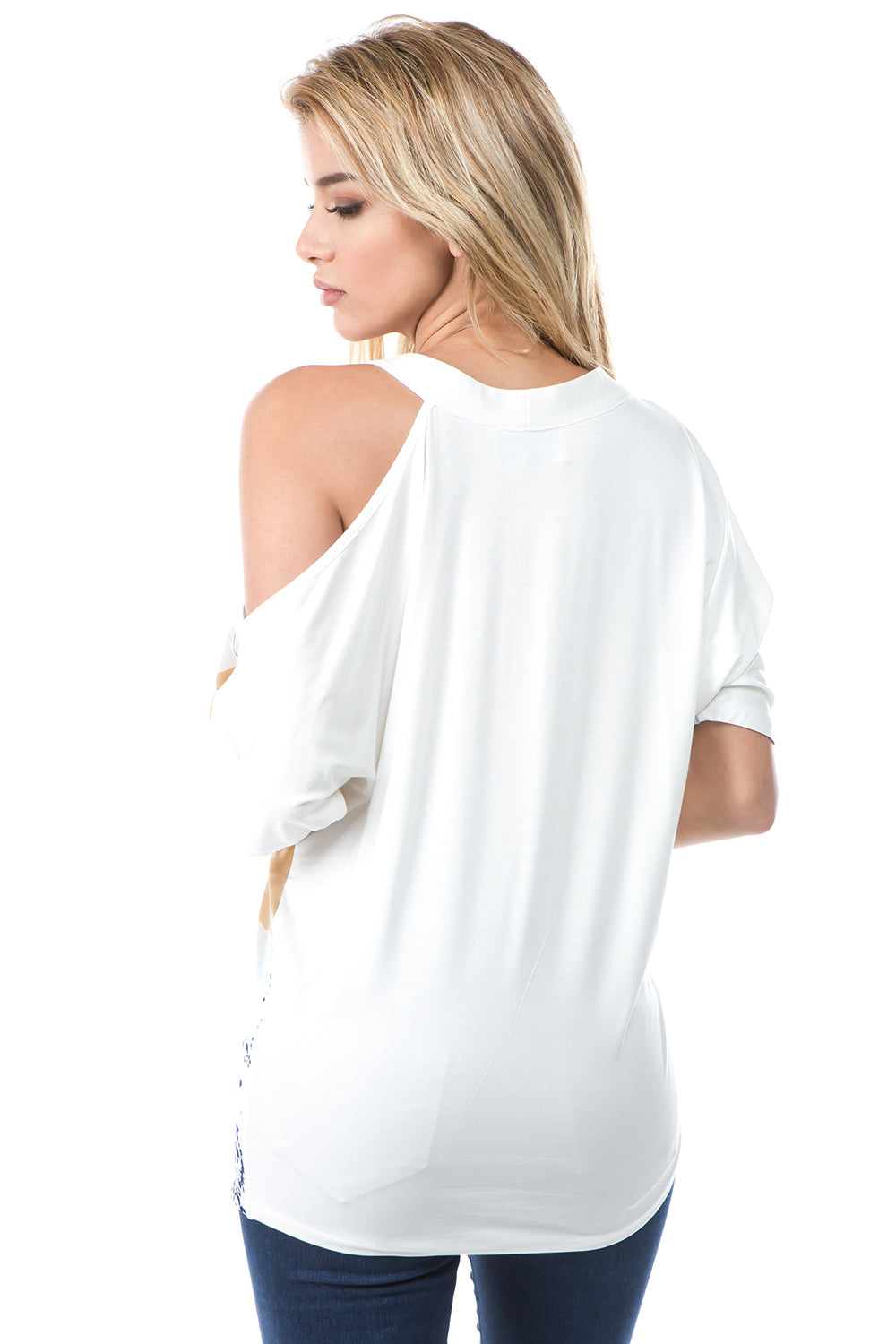 MILLIE ONE SIDE OPEN TOP (IVORY/ANGEL)- VT2665