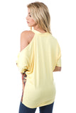 MILLIE ONE SIDE OPEN TOP (YELLOW/ETHNIC)- VT2665