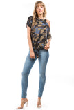CALLA FRONT TIE TOP  (ITY CAMO)- VT2668