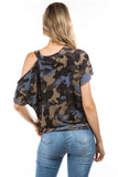 CALLA FRONT TIE TOP  (ITY CAMO)- VT2668