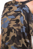 CALLA FRONT TIE TOP  (ITY CAMO)- VT2668