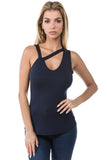 CALLA SLEEVELESS TOP (NAVY)- VT2669