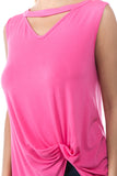 FIONA FRONT KNOTS TOP (CANDY PINK)- VT2682