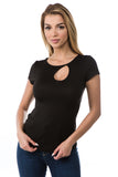 SERA FR KEYHOLE TOP (BLACK)- VT2684