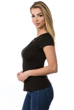 SERA FR KEYHOLE TOP (BLACK)- VT2684