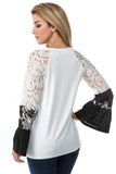 BIANCA RUFFLE SLEEVE TOP (IVORY)- VT2689