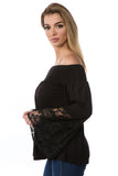 AGNES OFF SHOULDER TOP (BLACK)- VT2691