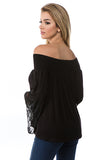 AGNES OFF SHOULDER TOP (BLACK)- VT2691