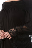 AGNES OFF SHOULDER TOP (BLACK)- VT2691