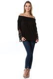 AGNES OFF SHOULDER TOP (BLACK)- VT2691
