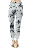 ALESSIA PANTS (BLACK/WHIE TIE DYE)-VP2726T