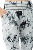 ALESSIA PANTS (BLACK/WHIE TIE DYE)-VP2726T