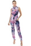 FLORA MASK SLEEVELESS TOP (SUMMER NIGHT TIE DYE)-VT2745T