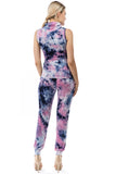 FLORA MASK SLEEVELESS TOP (SUMMER NIGHT TIE DYE)-VT2745T