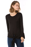 LUX RUFFLE SLEEVE TOP (BLACK)-VT2784