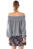 ALIA OFF SHOULDER TOP (BRUSH GREY)-VT2792
