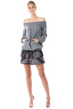 ALIA OFF SHOULDER TOP (BRUSH GREY)-VT2792