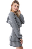 EDITH HOOD CROP TOP (BRUSH GREY)-VT2801