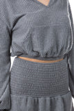 EDITH HOOD CROP TOP (BRUSH GREY)-VT2801