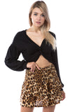 Pre-Order: 2021/03/15 EDITH FRONT TWISTED TOP (BLACK)-VT2804