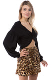 Pre-Order: 2021/03/15 EDITH FRONT TWISTED TOP (BLACK)-VT2804